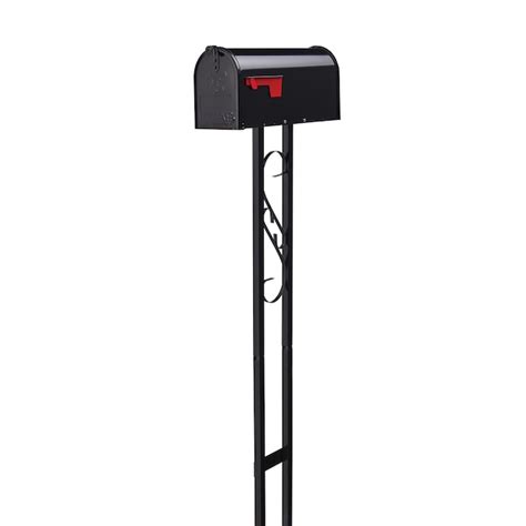 mail box post stand metal|in ground steel mailbox post.